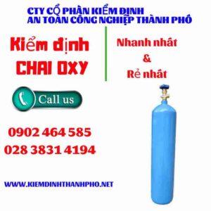 Hình ảnh kiểm định Chai Oxy