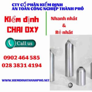 Hình ảnh kiểm định Chai Oxy