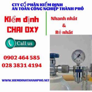 Hình ảnh kiểm định Chai Oxy