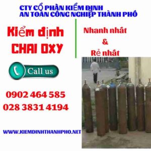 Hình ảnh kiểm định Chai Oxy