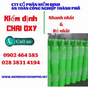 Hình ảnh kiểm định Chai Oxy