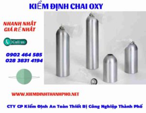 Hình ảnh kiểm định Chai Oxy