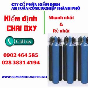 Hình ảnh kiểm định Chai Oxy