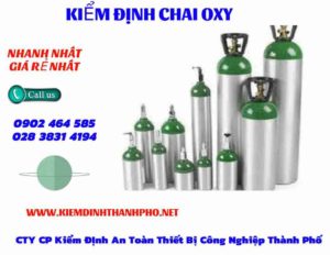 Hình ảnh kiểm định Chai Oxy