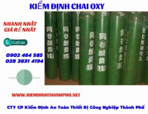 Hình ảnh kiểm định Chai Oxy