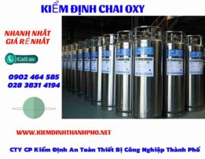 Hình ảnh kiểm định Chai Oxy