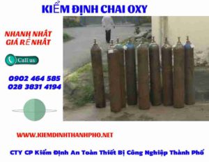 Hình ảnh kiểm định Chai Oxy