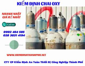 Hình ảnh kiểm định Chai Oxy