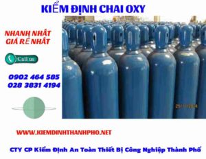 Hình ảnh kiểm định Chai Oxy