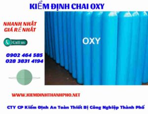 Hình ảnh kiểm định Chai Oxy