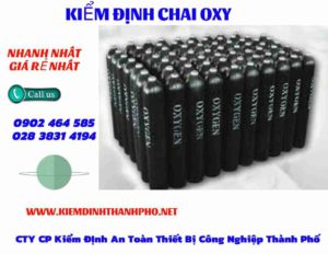 Hình ảnh kiểm định Chai Oxy