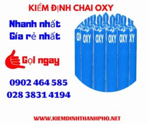 Hình ảnh kiểm định Chai Oxy