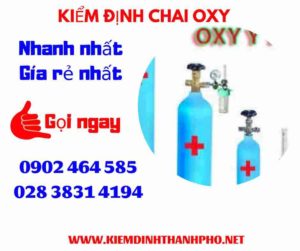 Hình ảnh kiểm định Chai Oxy