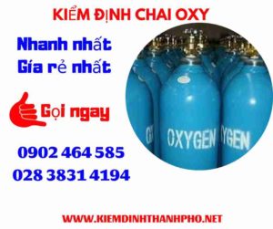 Hình ảnh kiểm định Chai Oxy