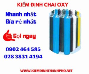 Hình ảnh kiểm định Chai Oxy