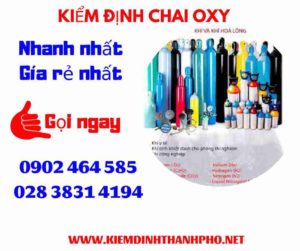 Hình ảnh kiểm định Chai Oxy