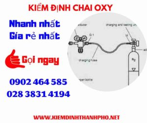 Hình ảnh kiểm định Chai Oxy