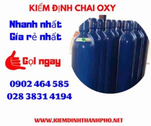 Hình ảnh kiểm định Chai Oxy