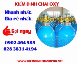 Hình ảnh kiểm định Chai Oxy