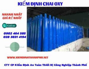 Hình ảnh kiểm định Chai Oxy