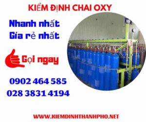 Hình ảnh kiểm định Chai Oxy