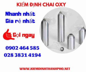 Hình ảnh kiểm định Chai Oxy