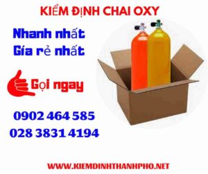 Hình ảnh kiểm định Chai Oxy