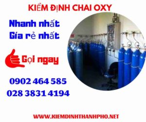 Hình ảnh kiểm định Chai Oxy