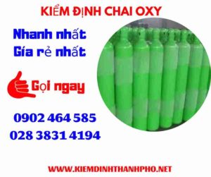 Hình ảnh kiểm định Chai Oxy