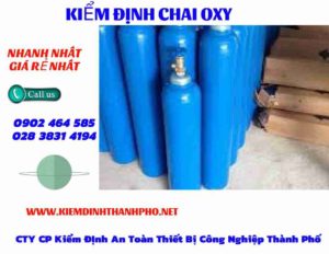 Hình ảnh kiểm định Chai Oxy