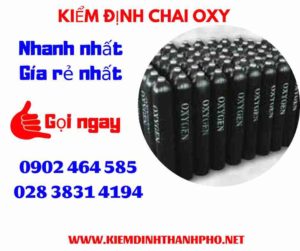 Hình ảnh kiểm định Chai Oxy