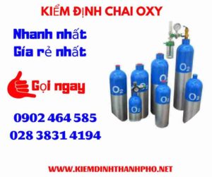 Hình ảnh kiểm định Chai Oxy