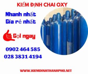 Hình ảnh kiểm định Chai Oxy