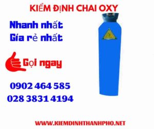 Hình ảnh kiểm định Chai Oxy