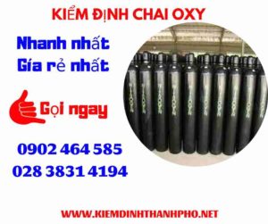 Hình ảnh kiểm định Chai Oxy