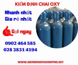 Hình ảnh kiểm định Chai Oxy