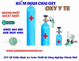 Hình ảnh kiểm định Chai Oxy