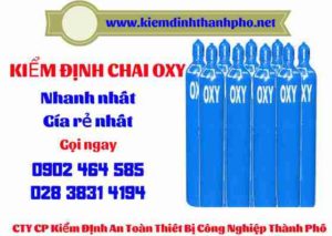 Hình ảnh kiểm định Chai Oxy