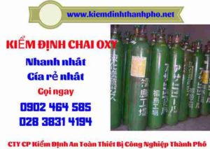 Hình ảnh kiểm định Chai Oxy