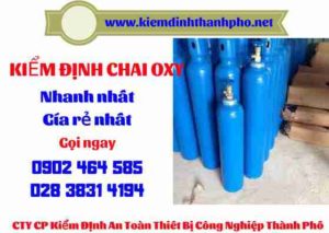 Hình ảnh kiểm định Chai Oxy