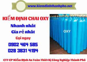 Hình ảnh kiểm định Chai Oxy