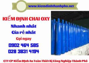 Hình ảnh kiểm định Chai Oxy