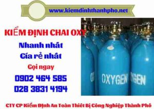 Hình ảnh kiểm định Chai Oxy