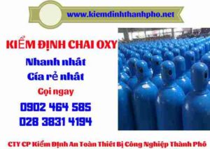 Hình ảnh kiểm định Chai Oxy