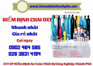 Hình ảnh kiểm định Chai Oxy