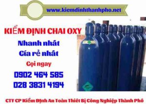 Hình ảnh kiểm định Chai Oxy