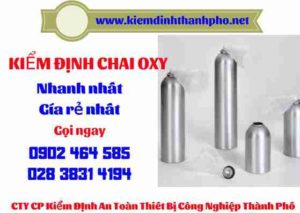 Hình ảnh kiểm định Chai Oxy