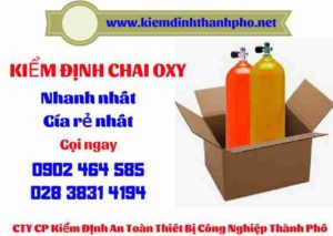 Hình ảnh kiểm định Chai Oxy