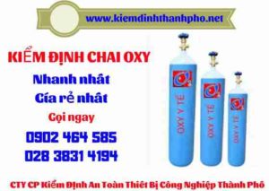 Hình ảnh kiểm định Chai Oxy