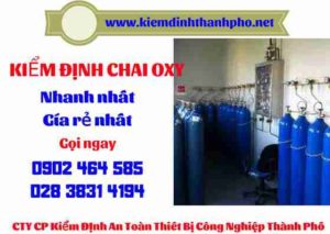 Hình ảnh kiểm định Chai Oxy